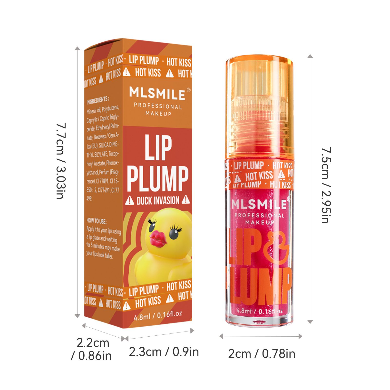 6 Color Duck Invasion Lip Plumping Oil Mirror Pearl Gloss Moisturizing Transparent Liquid Lipstick Lip Oil 4.8ml view 10