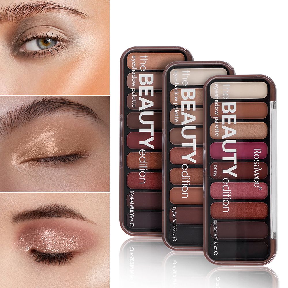 Nine Colors Eyeshadow Palette, Daily Makeup Cement Palette, Earthy Blush, Highlighter, Matte Contour, Integrated Palette, Eyeshadow Palette