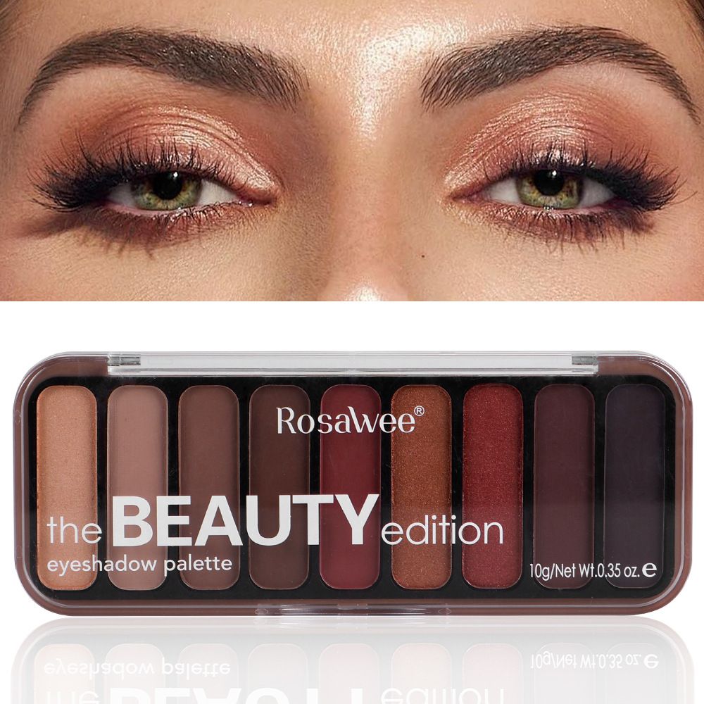 Nine Colors Eyeshadow Palette, Daily Makeup Cement Palette, Earthy Blush, Highlighter, Matte Contour, Integrated Palette, Eyeshadow Palette