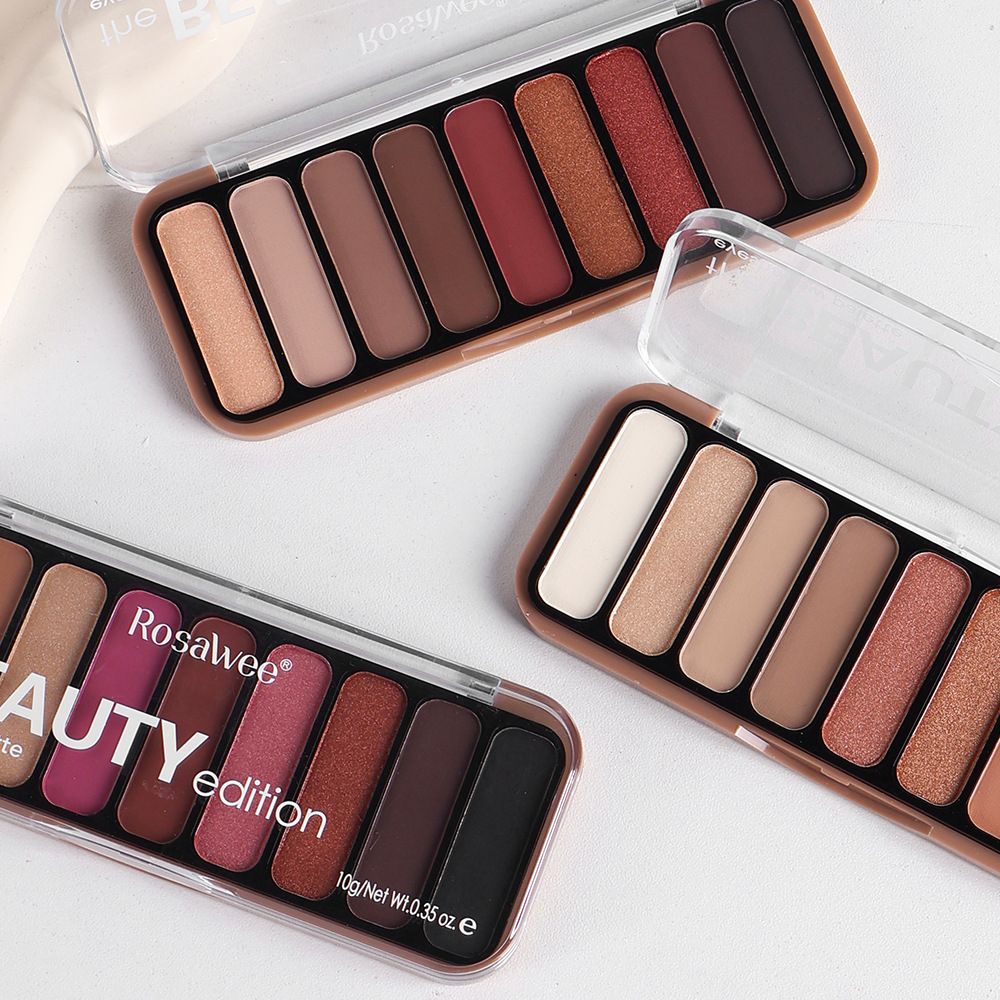 Nine Colors Eyeshadow Palette, Daily Makeup Cement Palette, Earthy Blush, Highlighter, Matte Contour, Integrated Palette, Eyeshadow Palette