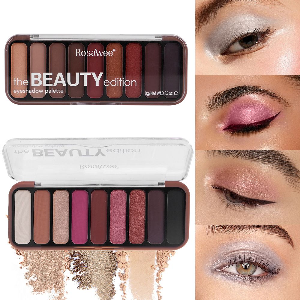Nine Colors Eyeshadow Palette, Daily Makeup Cement Palette, Earthy Blush, Highlighter, Matte Contour, Integrated Palette, Eyeshadow Palette