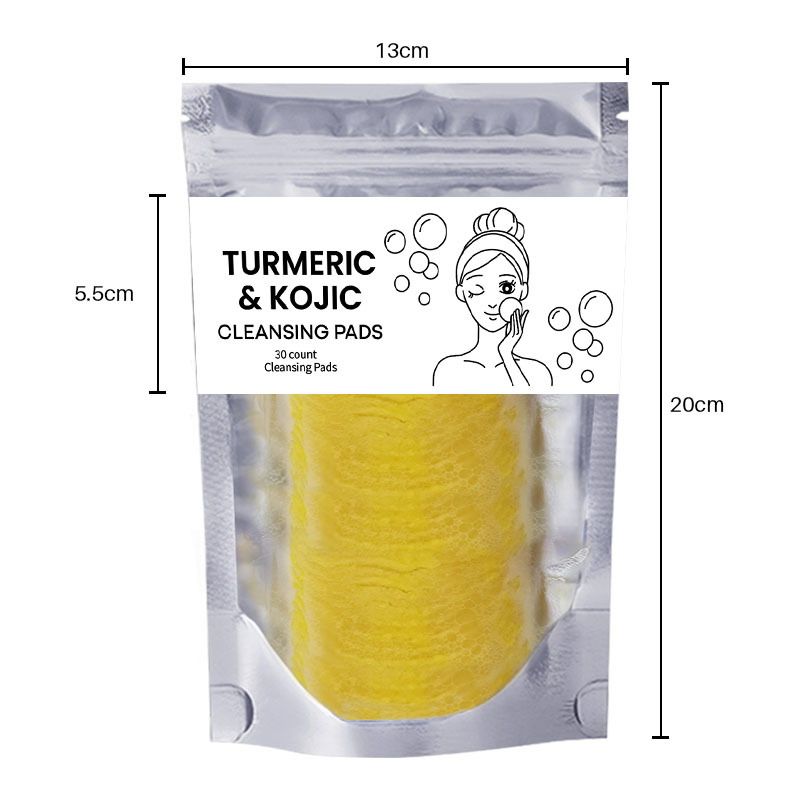 Yellow cleansing pad, exfoliating, cleansing, facial care, cleaning wipes Personal Cleansing Wipes