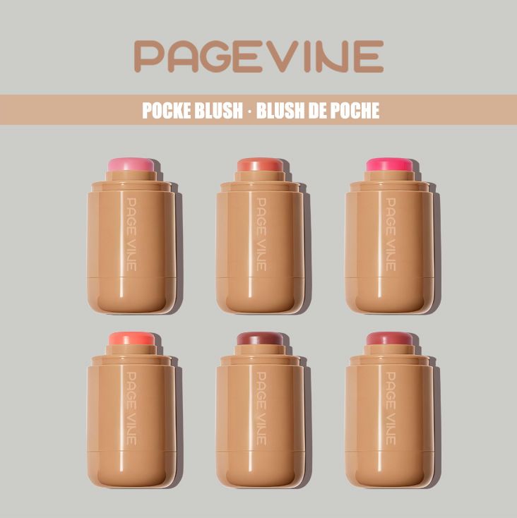 6 Color Multi Use Cream Blush Stick Lightweight Hydrating Waterproof Glowy Finish Tint Stick For Eyes Lips Cheeks All Skin Types 19g