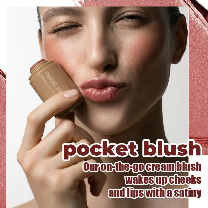 6 Color Multi Use Cream Blush Stick Lightweight Hydrating Waterproof Glowy Finish Tint Stick For Eyes Lips Cheeks All Skin Types 19g