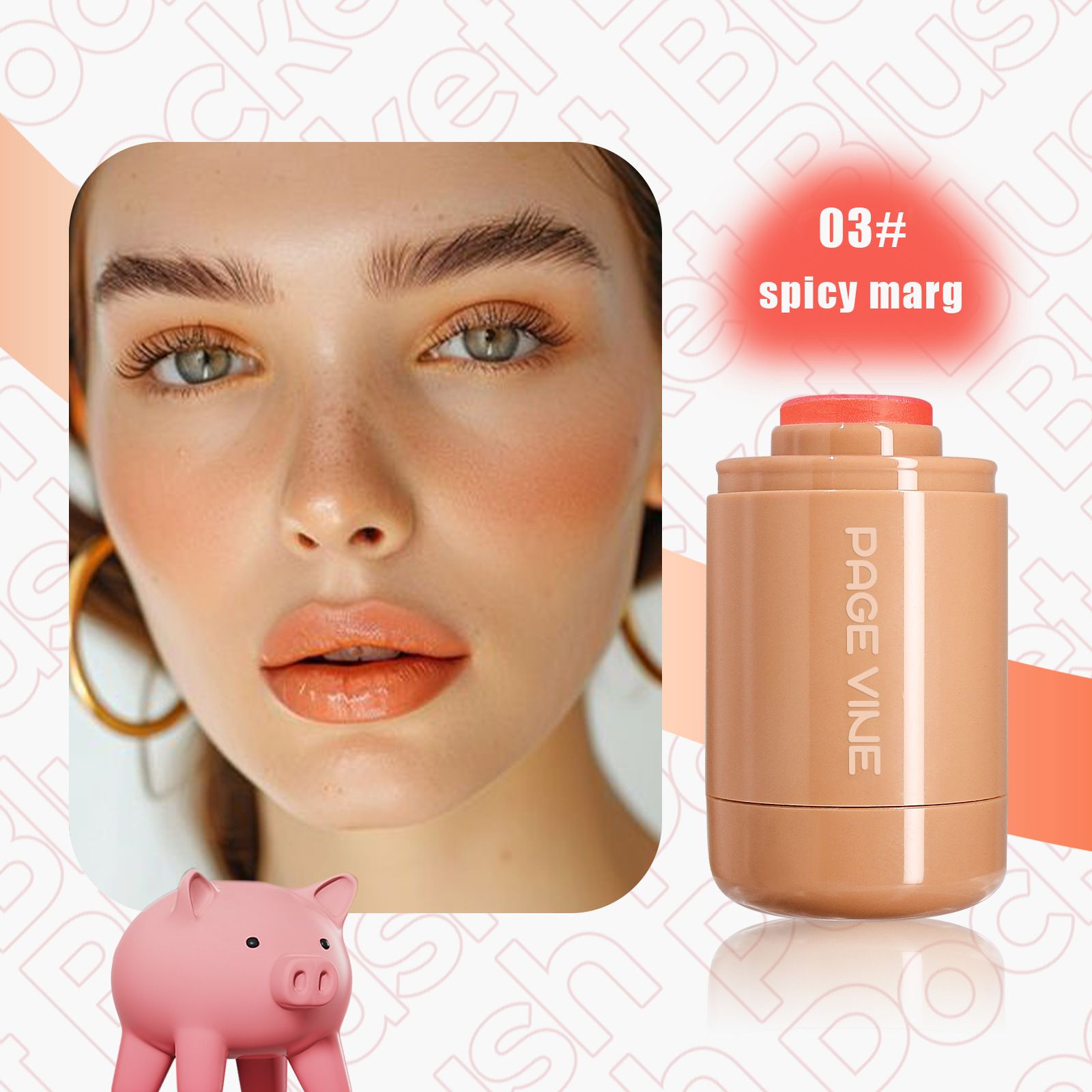 6 Color Multi Use Cream Blush Stick Lightweight Hydrating Waterproof Glowy Finish Tint Stick For Eyes Lips Cheeks All Skin Types 19g