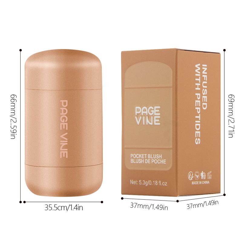 6 Color Multi Use Cream Blush Stick Lightweight Hydrating Waterproof Glowy Finish Tint Stick For Eyes Lips Cheeks All Skin Types 19g