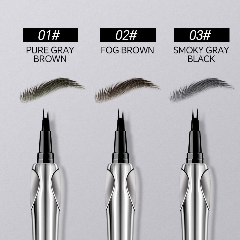 Bifurcate eyebrow pencil Black brown waterproof sweat proof novice easy to use eyebrow pencil eyeliner