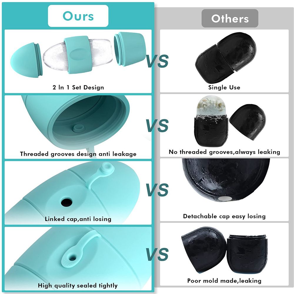 Facial Massage, Ice Roller, Silicone, Eye Compress, Face Skincare, Cooling Ice Grid, Ice Compress Beauty Device, Ice Face