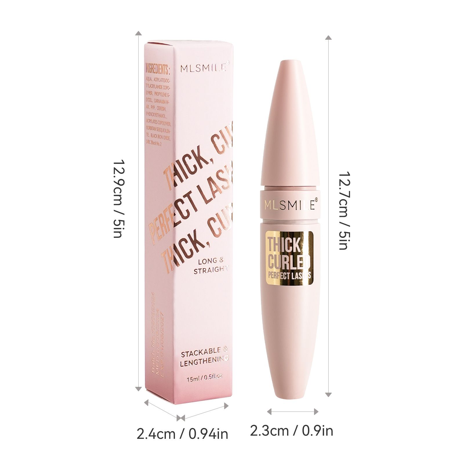 5 Color Multi Purpose Mascara Waterproof Smudge Proof 3D Dense Lengthen Curling Cream Mascara For Daily Party Eye Makeup 15ml view 10