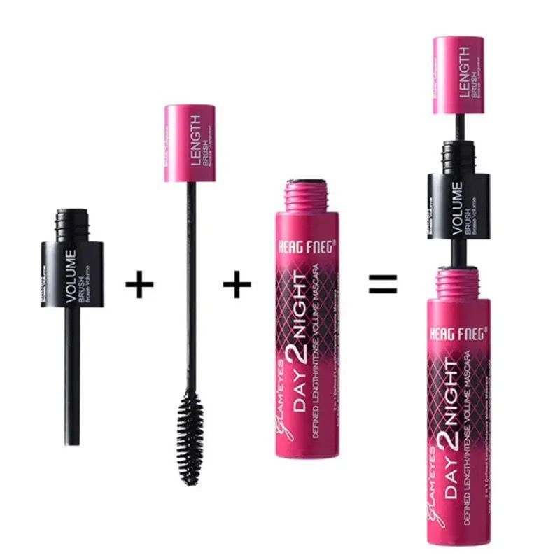 2 In 1 Day 2 Night Mascara Waterproof Lash Lengthening Volumizing Mascara Long Lasting Curling Eye Makeup view 2