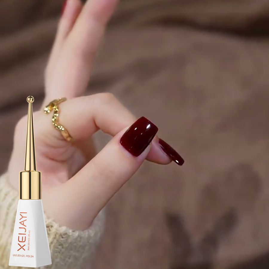 10ml nail polish gel burgundy solid color chili pepper cat's eye nail polish gel Internet celebrity popular new wild light therapy gel nail art shop special