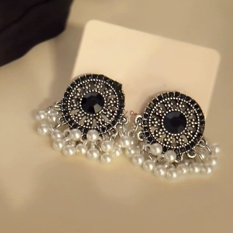 Elegant Pearl & Silver Dangle Earrings for Women, Lightweight Luxury Studs for Party & Wedding