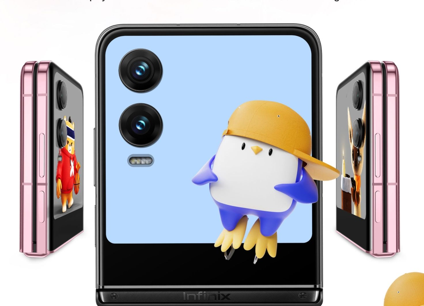{Brand New} Infinix Zero Flip 5G 512GB ROM+8GB RAM 6.9" Foldable LTPO AMOLED 120Hz Display 50+50MP Camera MediaTek Dimensity 8020 4720mAh Battery 70W Fast Charge Flip Smart Phone