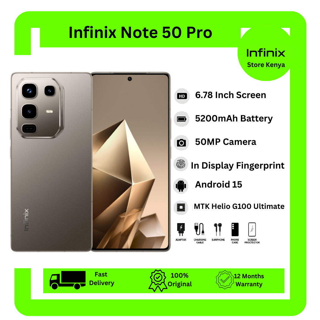 [New Arrival] Infinix Note 50 Pro 4G 256GB+8GB 6.78" 144Hz AMOLED Display 50MP+8MP+32MP Camera MTK Helio G100 Ultimate Processor 5200mAh Battery 90W Wired 30W Wireless Charge Mobilephone Smartphone