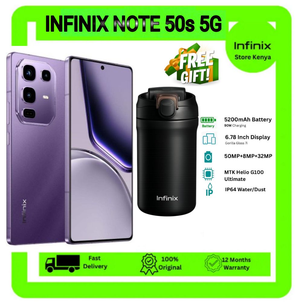 [Super New Arrival] Infinix Note 50S 5G Network 256GB+16GB (8+8)GB RAM 6.78" 144Hz Screen Dual SIM Phone 63MP Camera 5200mAh Battery45W charging Android 15 MediaTek Dimensity 7300 Ultimate + FREE GIFT