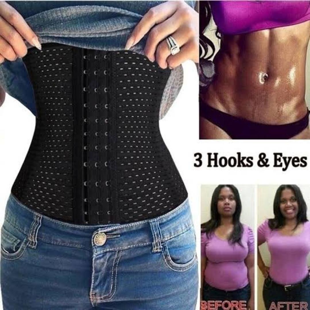Breathable Corset Waist Trainer Slimming Belt Tummy Reduction  Cream Trimmer Sport Gym Fat Burner Elastic Shapewear Women Ladies Tummy Belly Slim Belt Band Body Building Sheath Flat Girdle Postpartum