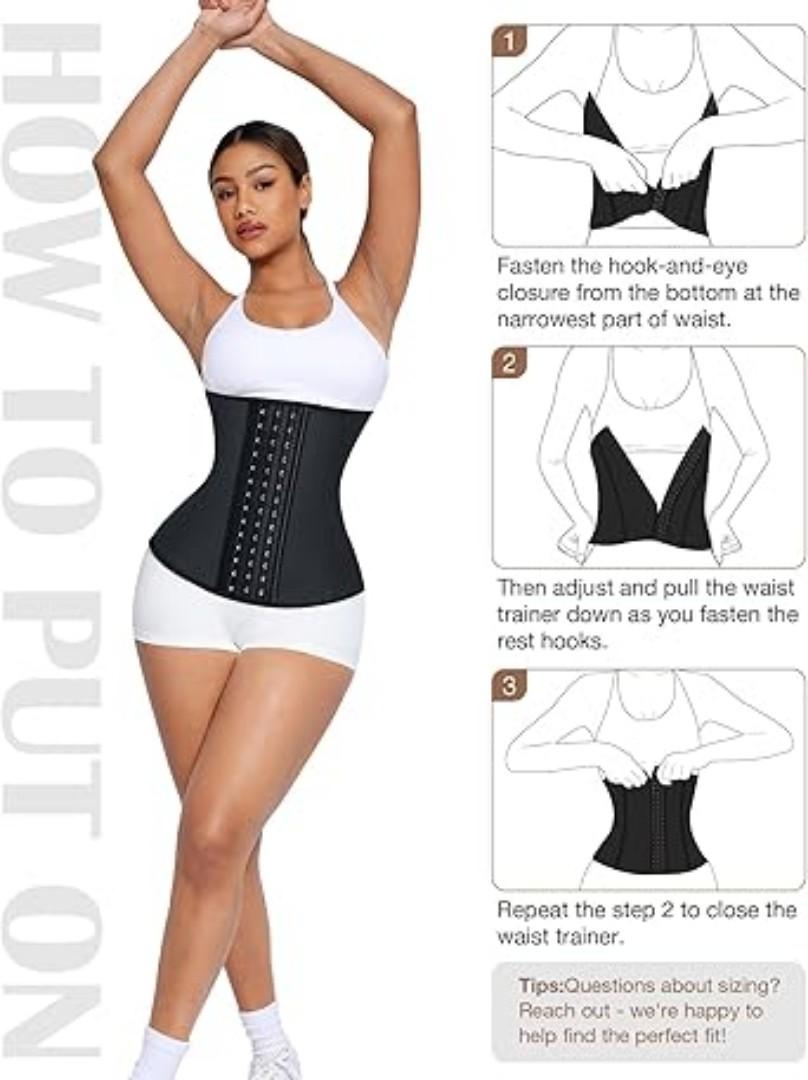 Heavy duty waist trainer Slimming Belt Tummy Reduction  Cream Trimmer Sport Gym Fat Burner Elastic Shapewear Women Ladies Tummy Belly Slim Belt Band Body Building Sheath Flat Girdle Postpartum