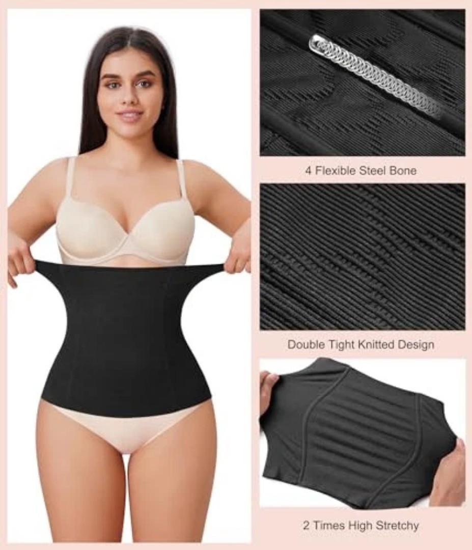 360° Firm control tummy waist trainer Cotton Breathable Corset Waist Trainer Slimming Belt Tummy Reduction  Cream Trimmer Sport Gym Fat Burner Elastic Shapewear Women Ladies Tummy Belly(Random color)