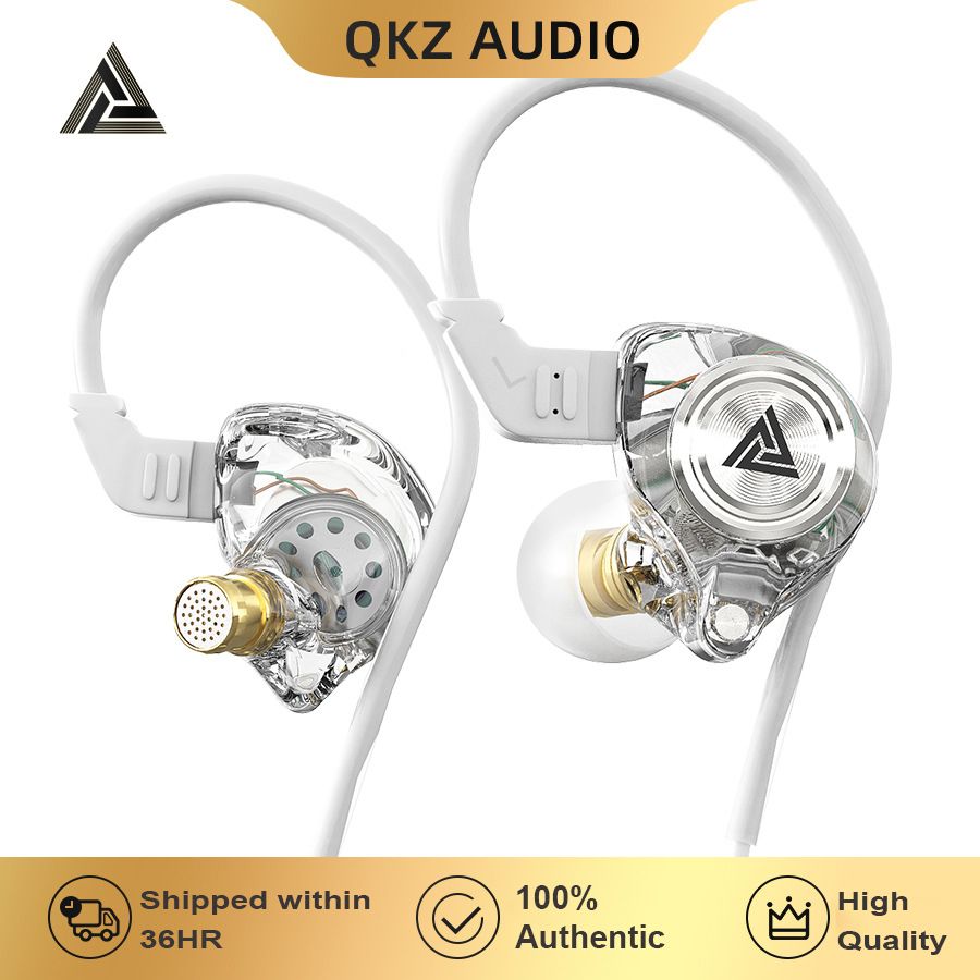 QKZ AK3 FiLe Copper Drive Earphone HIFI Subwoofer Wired Headphones Sports Noise Cancelling Earbuds Gaming Headset With Mic Wired Earphone Wire Control 3.5mm Audio Hi-res Sound QKZ Original Earphone