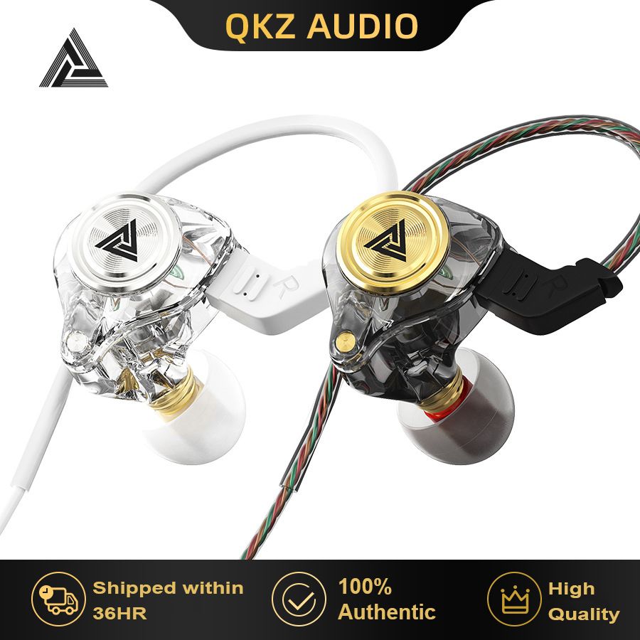 QKZ AK3 FiLe Copper Drive Earphone HIFI Subwoofer Wired Headphones Sports Noise Cancelling Earbuds Gaming Headset With Mic Wired Earphone Wire Control 3.5mm Audio Hi-res Sound QKZ Original Earphone