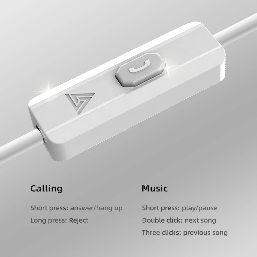 QKZ AK3 FiLe Copper Drive Earphone HIFI Subwoofer Wired Headphones Sports Noise Cancelling Earbuds Gaming Headset With Mic Wired Earphone Wire Control 3.5mm Audio Hi-res Sound QKZ Original Earphone