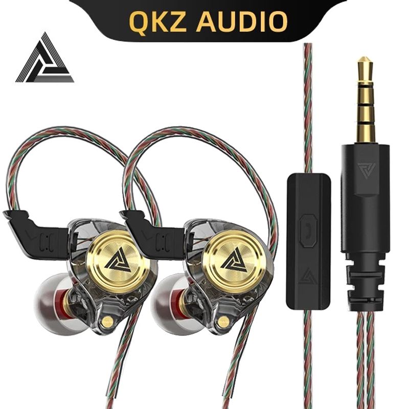 QKZ AK3 FiLe Copper Drive Earphone HIFI Subwoofer Wired Headphones Sports Noise Cancelling Earbuds Gaming Headset With Mic Wired Earphone Wire Control 3.5mm Audio Hi-res Sound QKZ Original Earphone