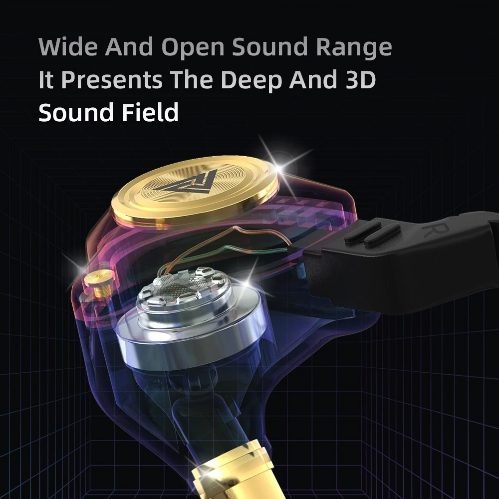 QKZ AK3 FiLe Copper Drive Earphone HIFI Subwoofer Wired Headphones Sports Noise Cancelling Earbuds Gaming Headset With Mic Wired Earphone Wire Control 3.5mm Audio Hi-res Sound QKZ Original Earphone