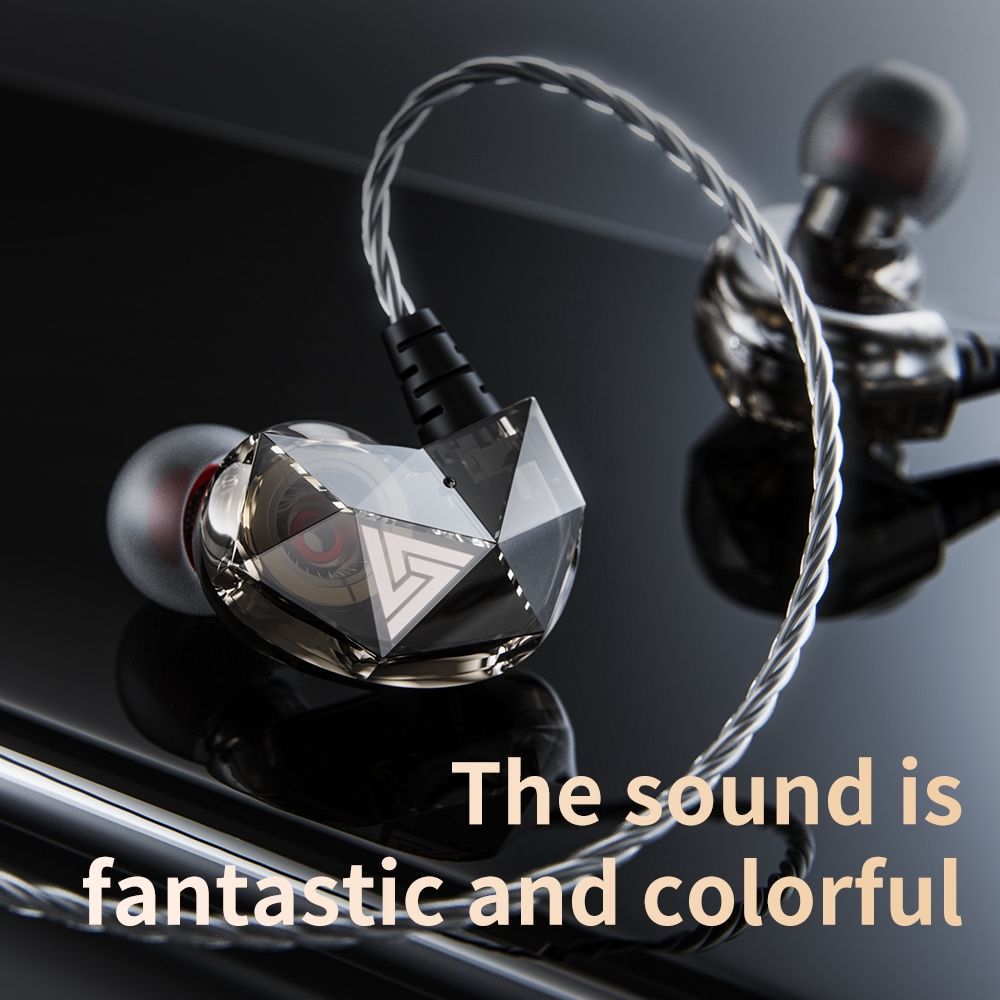 QKZ AK2 In-Ear Headphones High-Fidelity Sound with Ergonomic Design Universal 3.5mm Audio Jack Wired Earphone QKZ Original Earphones Wire Control Monitor Dynamic Driver Deep Bass Sports Earbuds