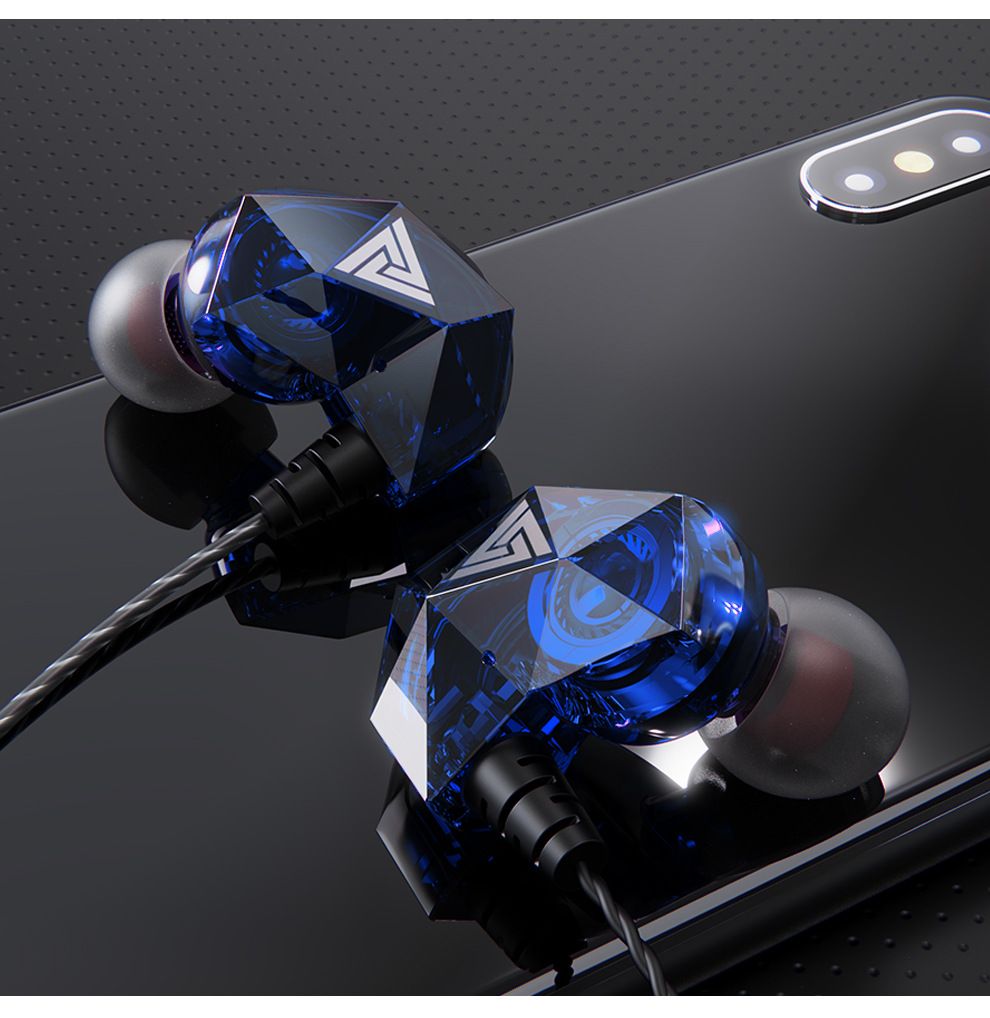 QKZ AK2 In-Ear Headphones High-Fidelity Sound with Ergonomic Design Universal 3.5mm Audio Jack Wired Earphone QKZ Original Earphones Wire Control Monitor Dynamic Driver Deep Bass Sports Earbuds