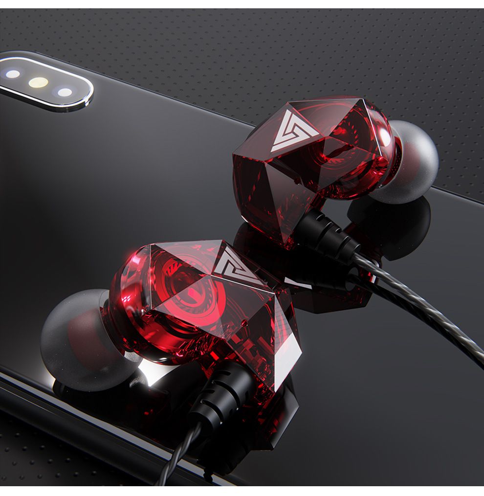 QKZ AK2 In-Ear Headphones High-Fidelity Sound with Ergonomic Design Universal 3.5mm Audio Jack Wired Earphone QKZ Original Earphones Wire Control Monitor Dynamic Driver Deep Bass Sports Earbuds