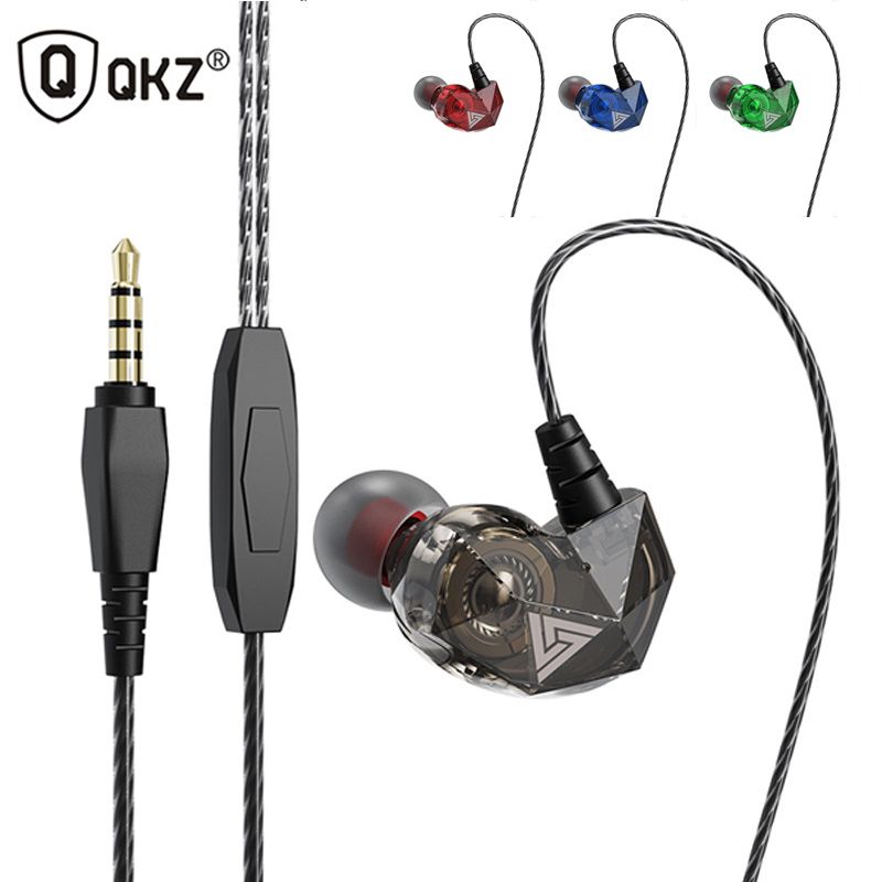 QKZ AK2 In-Ear Headphones High-Fidelity Sound with Ergonomic Design Universal 3.5mm Audio Jack Wired Earphone QKZ Original Earphones Wire Control Monitor Dynamic Driver Deep Bass Sports Earbuds