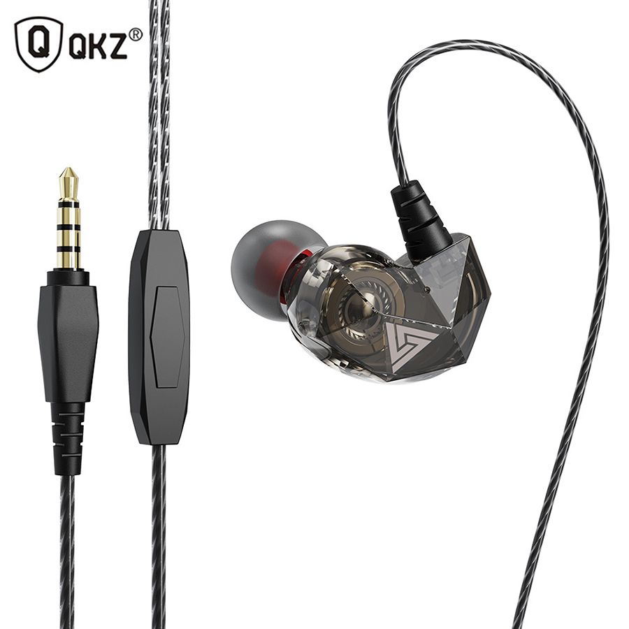 QKZ AK2 In-Ear Headphones High-Fidelity Sound with Ergonomic Design Universal 3.5mm Audio Jack Wired Earphone QKZ Original Earphones Wire Control Monitor Dynamic Driver Deep Bass Sports Earbuds