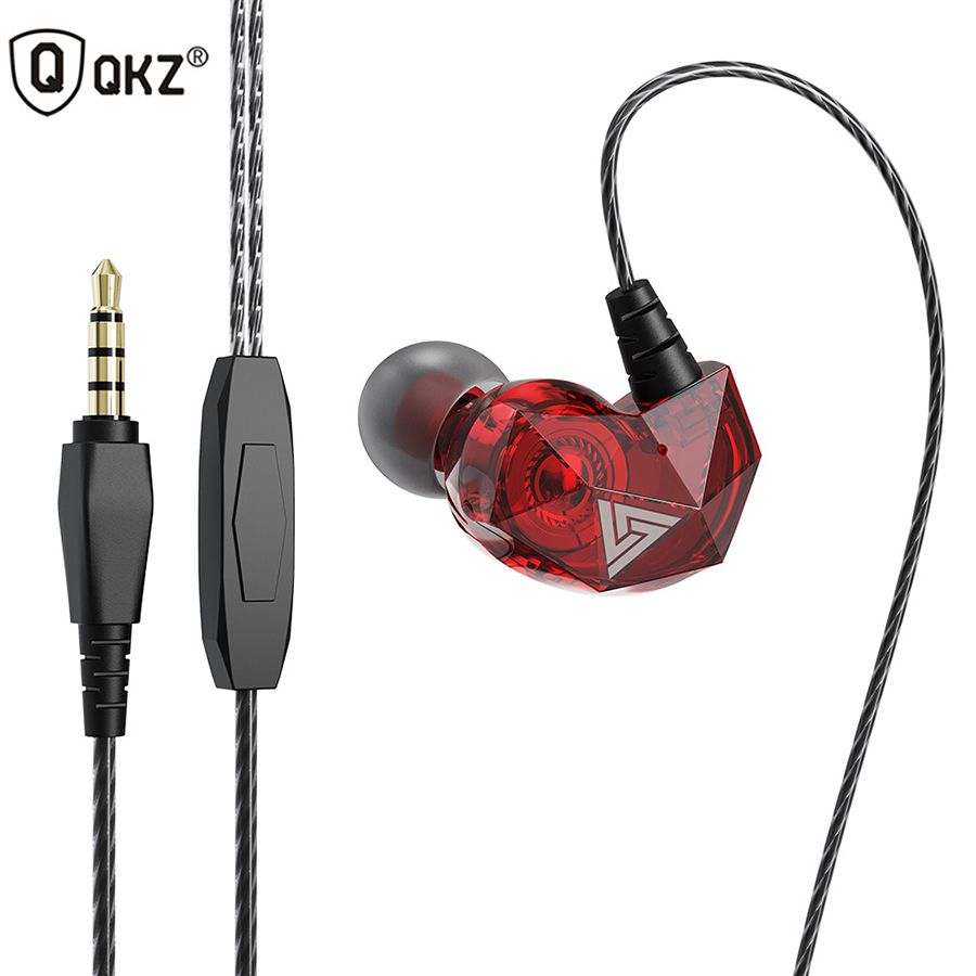 QKZ AK2 In-Ear Headphones High-Fidelity Sound with Ergonomic Design Universal 3.5mm Audio Jack Wired Earphone QKZ Original Earphones Wire Control Monitor Dynamic Driver Deep Bass Sports Earbuds