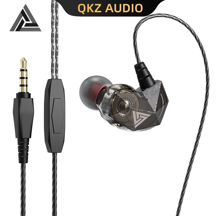 QKZ AK2 High-Fidelity Sound Bass Earphones QKZ Wired Headphones In Ear Monitor Noise Cancelling 3.5mm Audio Jack For Android iPad Computer Laptop Gaming Earphone QKZ Original Sports Earphone With Mic