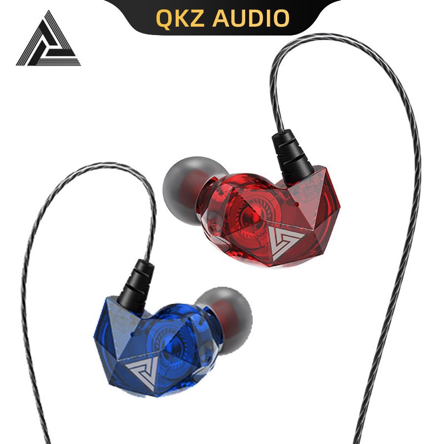 QKZ AK2 High-Fidelity Sound Bass Earphones QKZ Wired Headphones In Ear Monitor Noise Cancelling 3.5mm Audio Jack For Android iPad Computer Laptop Gaming Earphone QKZ Original Sports Earphone With Mic