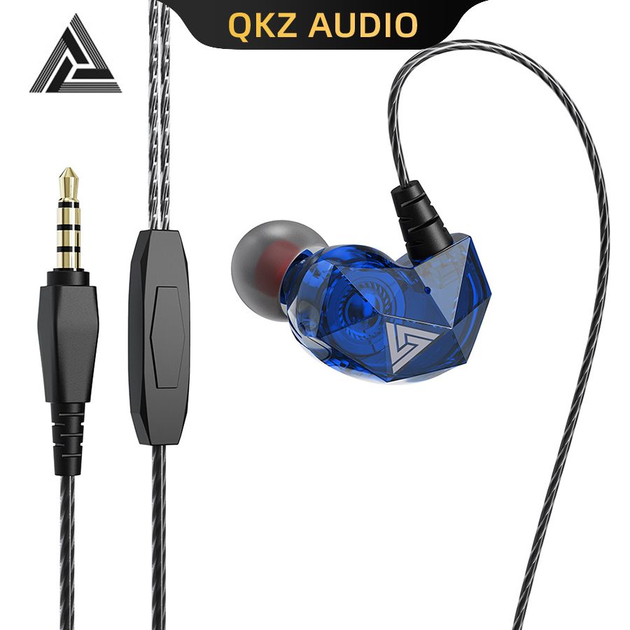 QKZ AK2 High-Fidelity Sound Bass Earphones QKZ Wired Headphones In Ear Monitor Noise Cancelling 3.5mm Audio Jack For Android iPad Computer Laptop Gaming Earphone QKZ Original Sports Earphone With Mic