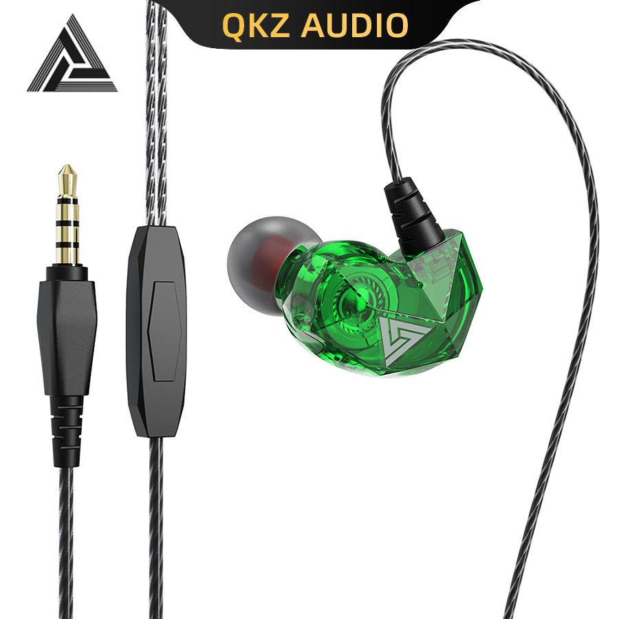 QKZ AK2 High-Fidelity Sound Bass Earphones QKZ Wired Headphones In Ear Monitor Noise Cancelling 3.5mm Audio Jack For Android iPad Computer Laptop Gaming Earphone QKZ Original Sports Earphone With Mic