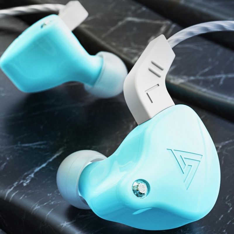 QKZ AK6-X Wired Earphones With Mic Volume wire control HIFI Stereo Wire Headphone in-Ear Sports Earphone Noise Cancelling Earphone computer ipad laptop earphone Original QKZ Earphones