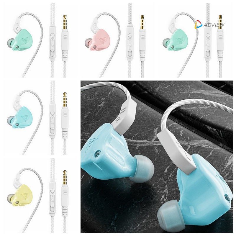 QKZ AK6-X Wired Earphone Wire Control Sports Earphone With Microphone Original QKZ Earphones HIFI Stereo Sound Music Noise Canceling Earphone ipad computer laptop earphone Headset 3.5mm Audio Jack