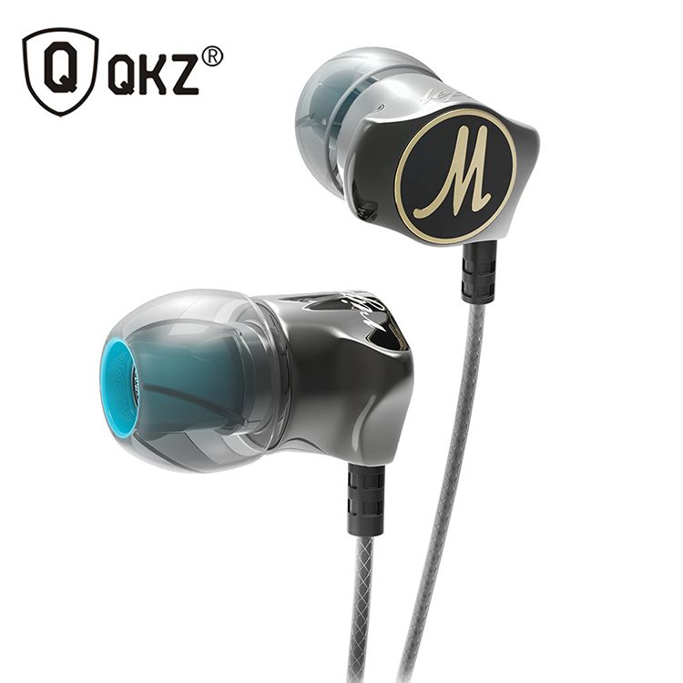 QKZ DM7 Noise Isolating HD HiFi In Ear Earphone QKZ Earphones Original Wire Control Earphones with mic 3.5MM Audio Jack Sports Wired Earphone For Android Phone ipad Computer Wired Earphone