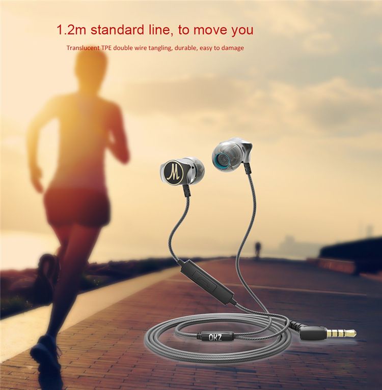 QKZ DM7 Noise Isolating HD HiFi In Ear Earphone QKZ Earphones Original Wire Control Earphones with mic 3.5MM Audio Jack Sports Wired Earphone For Android Phone ipad Computer Wired Earphone