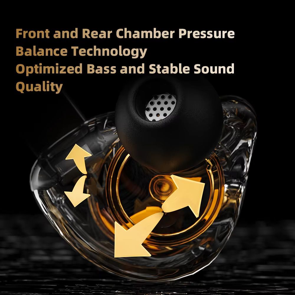 QKZ ENZO 11mm Large Dynamic Drive Earphone In ear Music IEMs With Microphone Gaming Earbuds Audiophile Headset