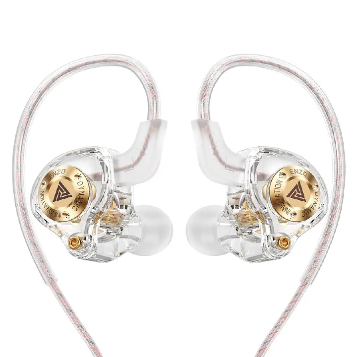 QKZ ENZO 11mm Large Dynamic Earphones HIFI Bass Earbuds In-Ear Monitor Earphone with Mic Wired Earphones Gaming Earbuds Sports Headset Wired Headphone Noise Cancelling Wired Headset 3.5MM QKZ Audio