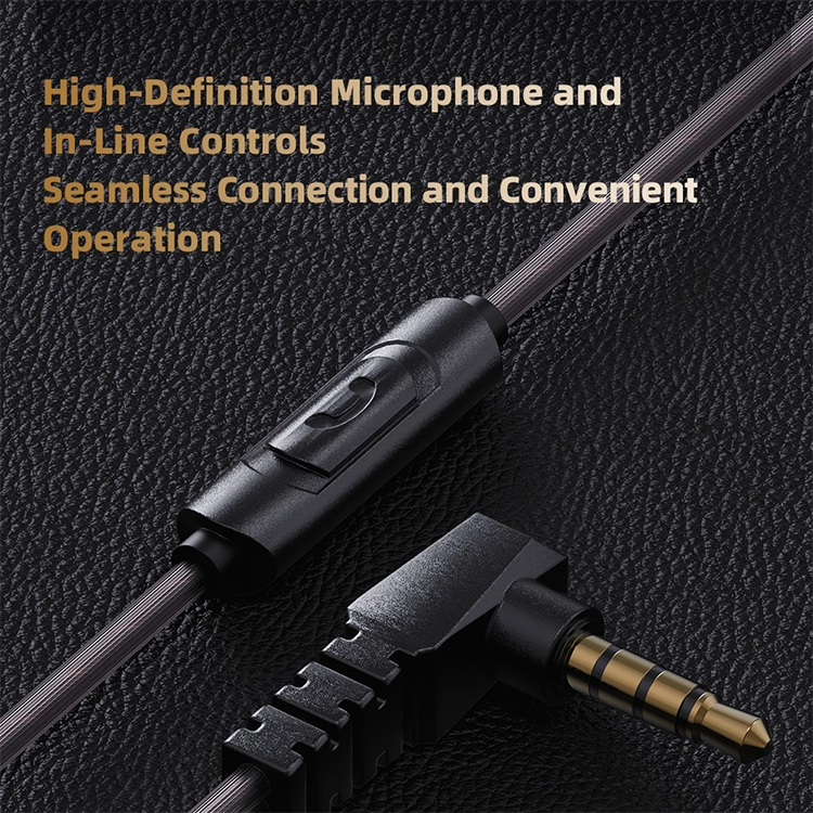 QKZ ENZO Wired Earphone with Microphone HiFi Music Monitor Bass Headphones Noise Cancelling Original Earphones Wire Control Headset For Games Sports Headphone Wire Earphone For Android Phone