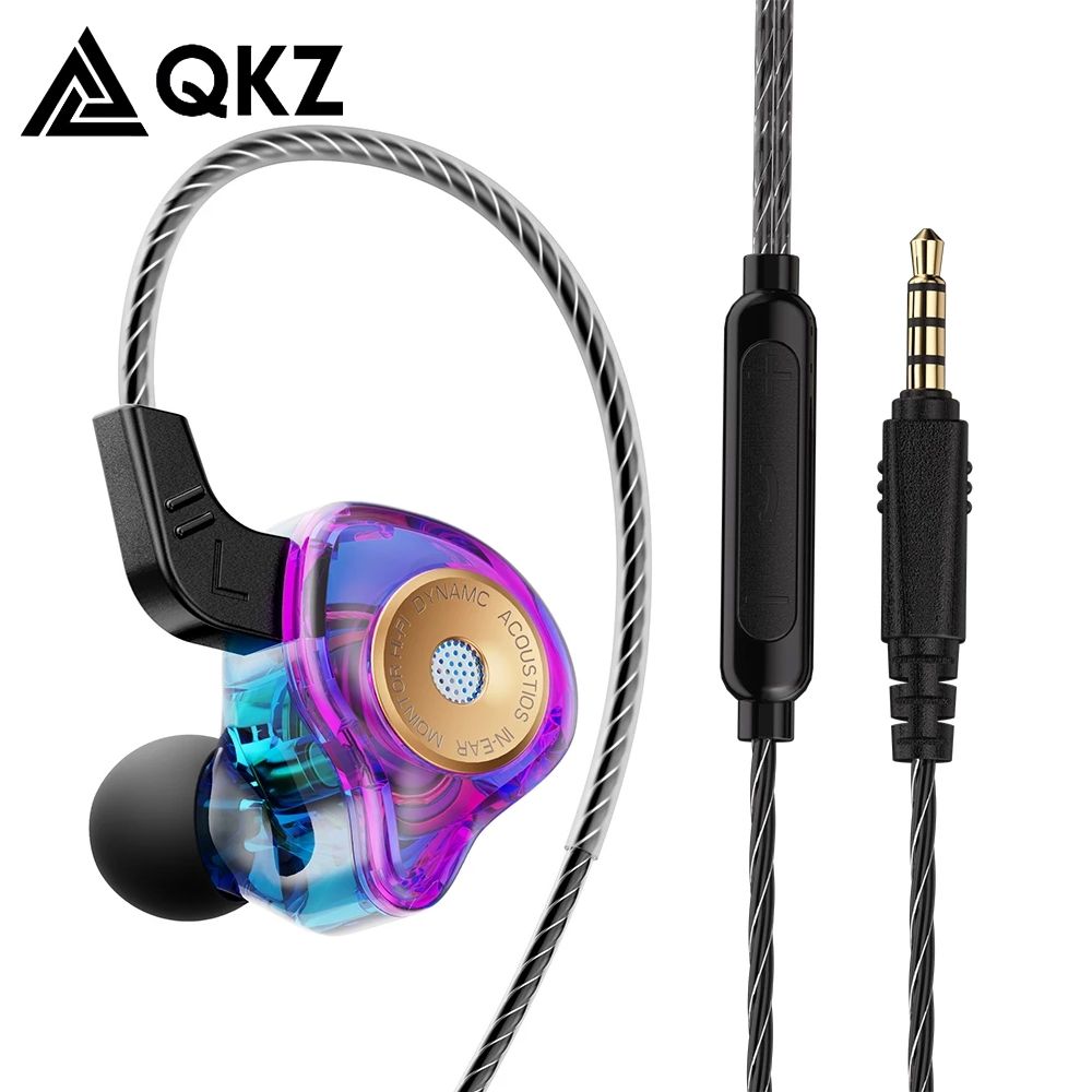 QKZ AK6-Ultra in-ear dynamic coil headphones Mobile phone monitor headphones with wire control run Sports buds 3.5mm Aux Jack Wired Earphones With Mic Gaming Earbuds Noise Cancelling Wired Earphone