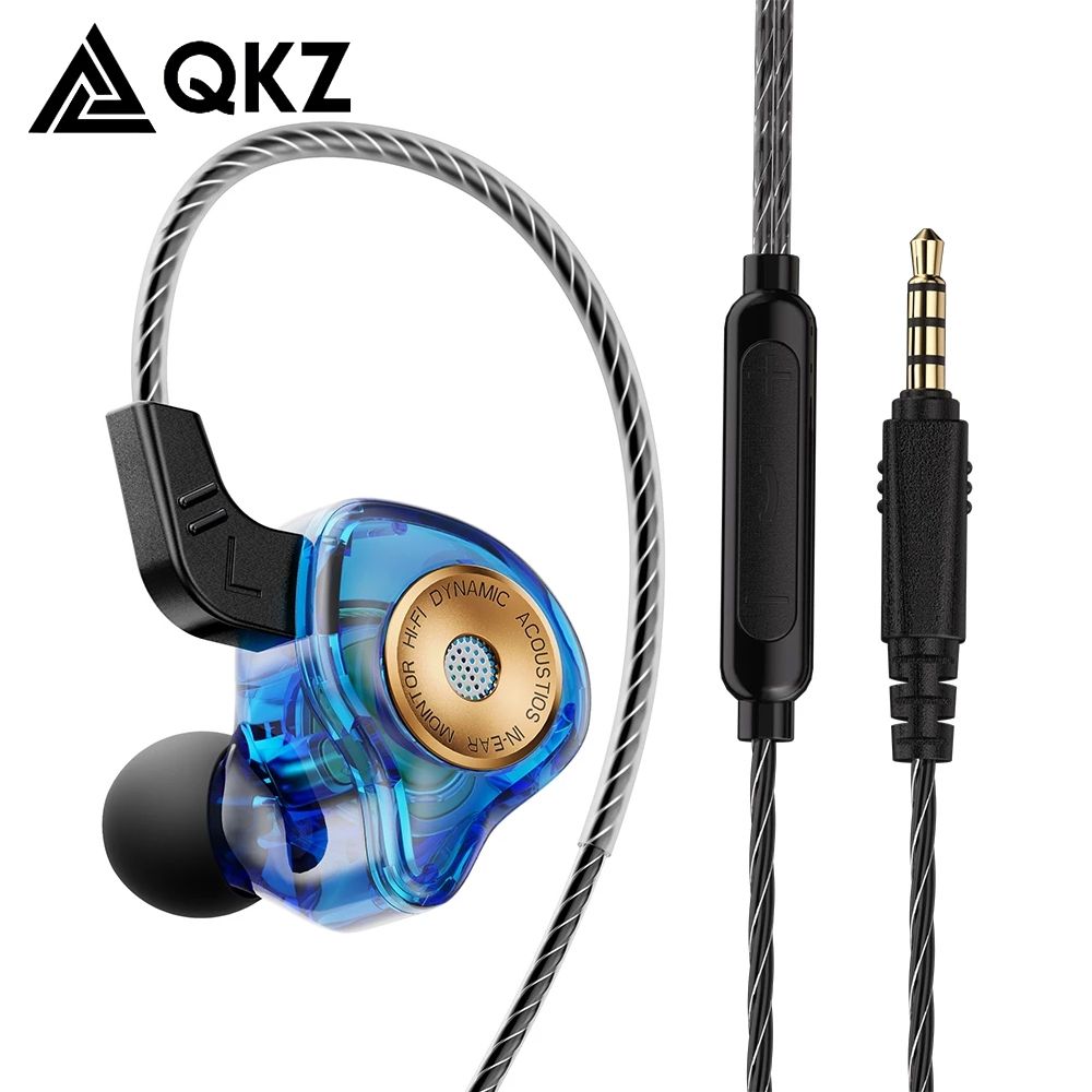 QKZ AK6-Ultra in-ear dynamic coil headphones Mobile phone monitor headphones with wire control run Sports buds 3.5mm Aux Jack Wired Earphones With Mic Gaming Earbuds Noise Cancelling Wired Earphone