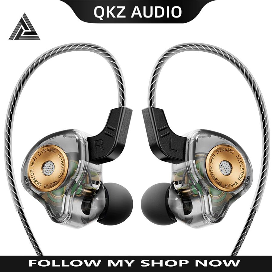 QKZ AK6-Ultra in-ear dynamic coil headphones Mobile phone monitor headphones with wire control run Sports buds 3.5mm Aux Jack Wired Earphones With Mic Gaming Earbuds Noise Cancelling Wired Earphone