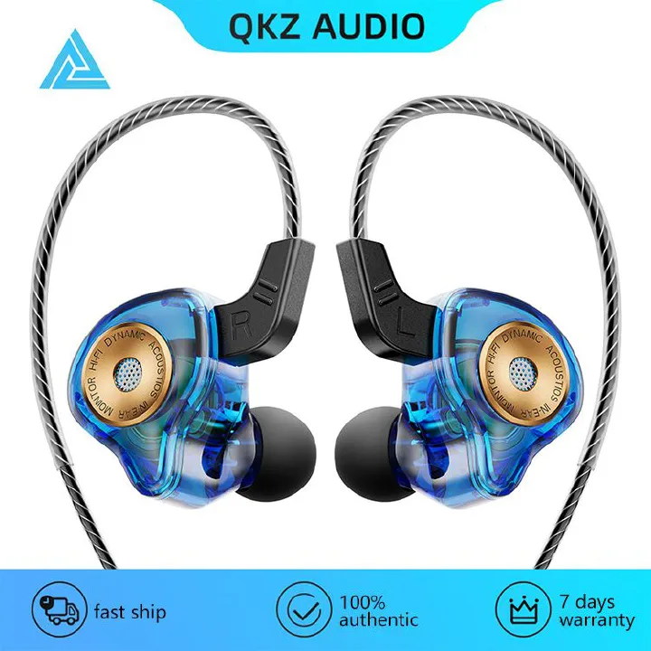 QKZ AK6-Ultra 3.5mm Aux Wired Earphones With Mic in-ear dynamic Super Bass headphones monitoring headphones QKZ Earphones Original sports running detachable Wired Earphone For Laptop iPad Computer