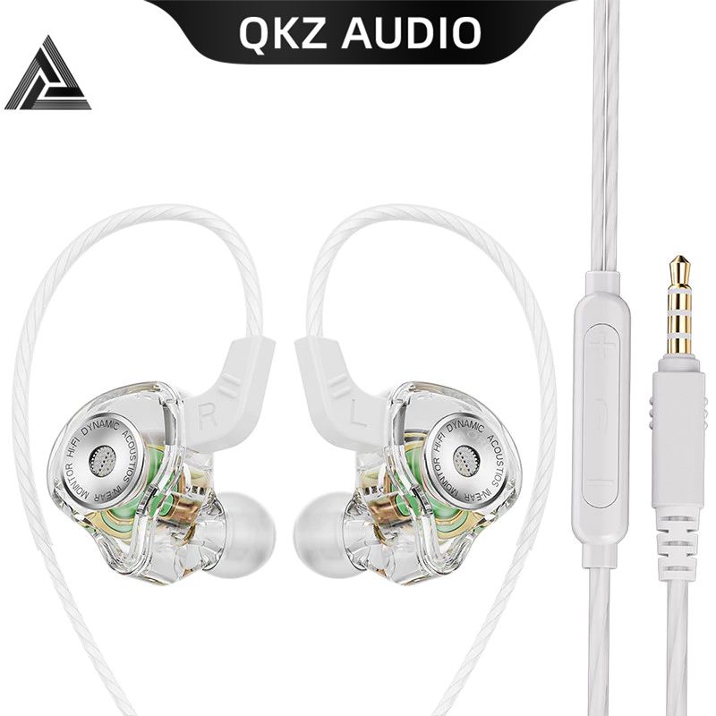 QKZ AK6-Ultra in-ear dynamic coil headphones Mobile phone monitor headphones with wire control run Sports buds 3.5mm Aux Jack Wired Earphones With Mic Gaming Earbuds Noise Cancelling Wired Earphone