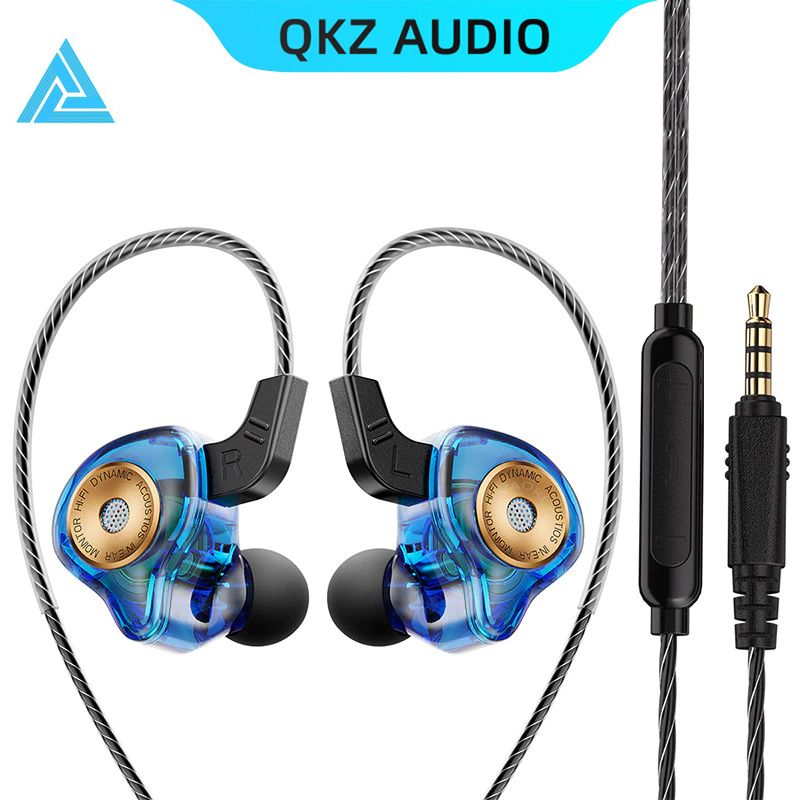 QKZ AK6-Ultra in-ear dynamic coil headphones Mobile phone monitor headphones with wire control run Sports buds 3.5mm Aux Jack Wired Earphones With Mic Gaming Earbuds Noise Cancelling Wired Earphone